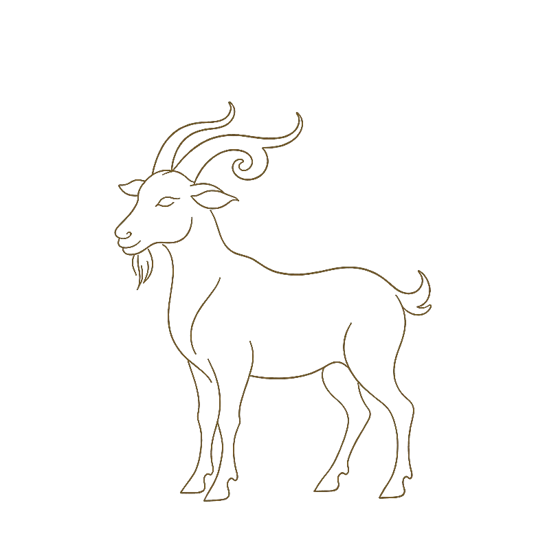 Goat Chinese zodiac line art