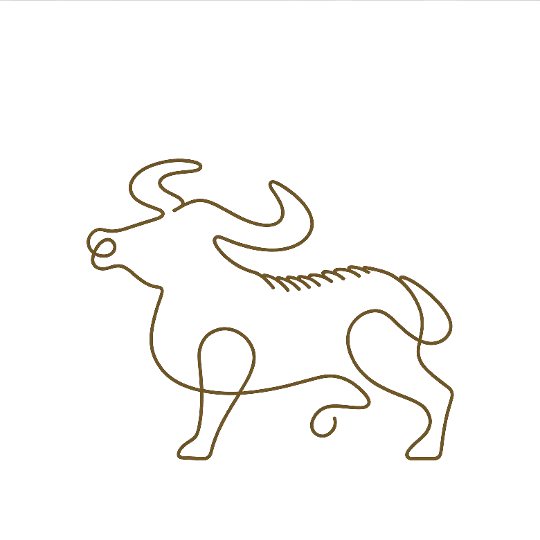 Ox Chinese zodiac line art