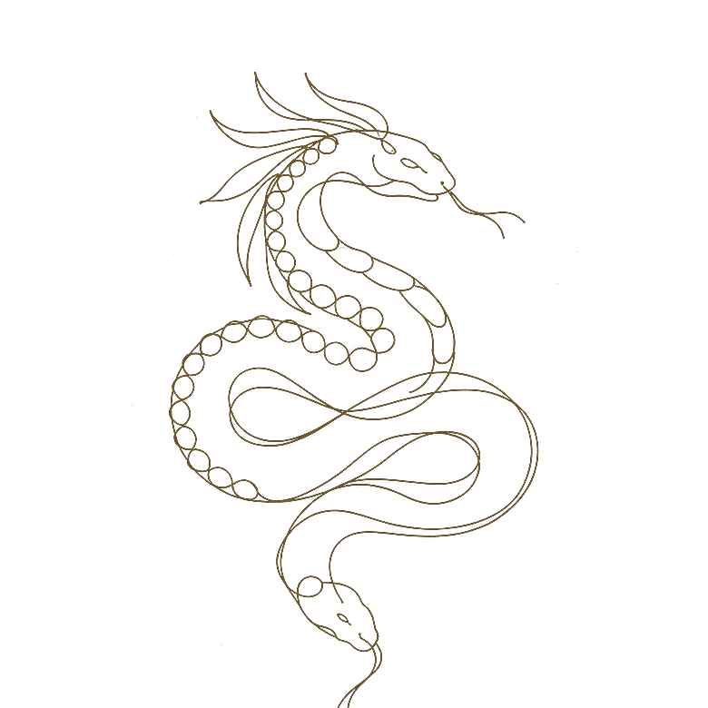 Snake Chinese zodiac line art
